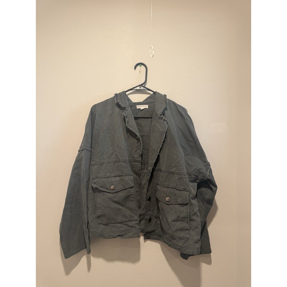 Coco + Jaimeson Distressed Military Style Jacket XL